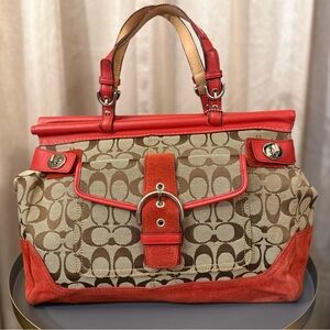 Coach Vintage Signature and Red Shoulder Bag